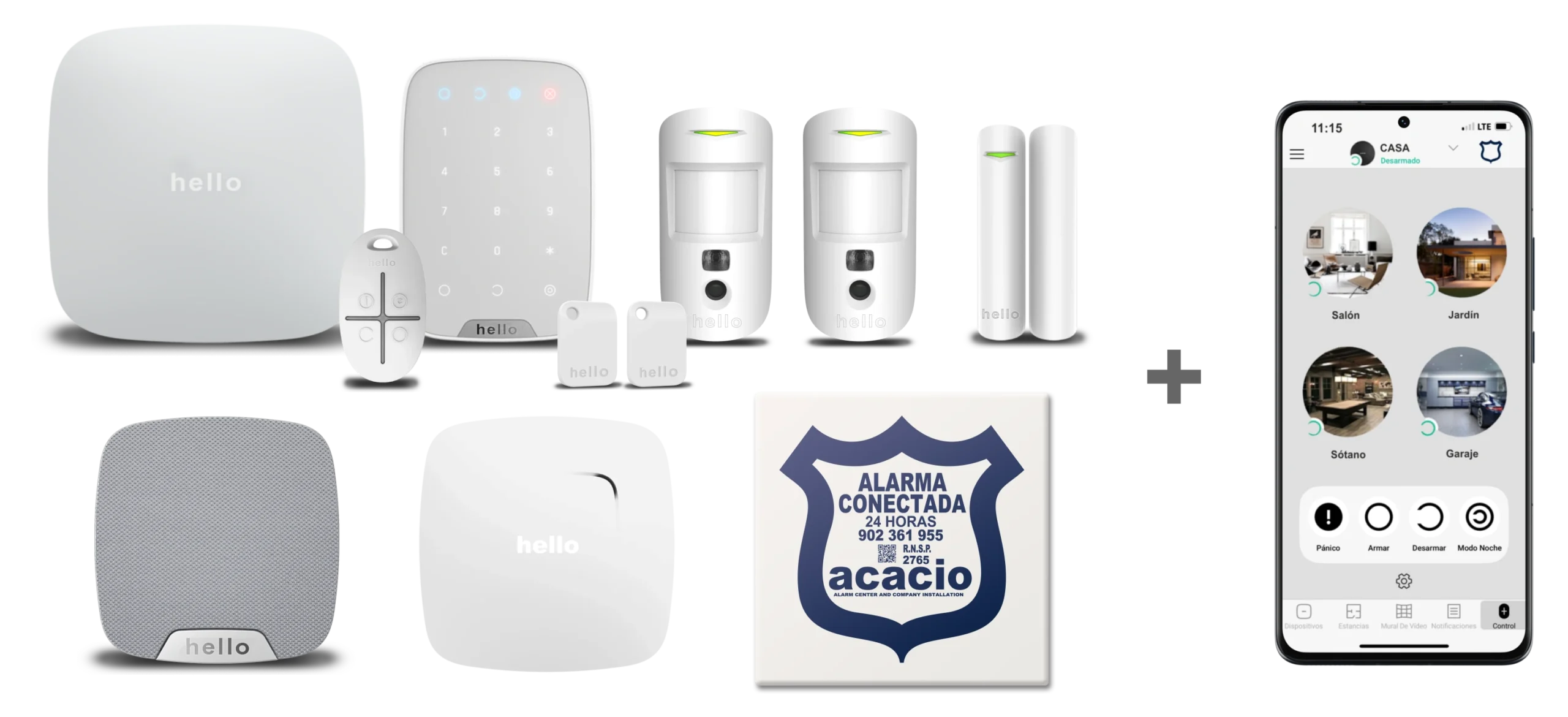 Material de alarma completo Material de alarma completo